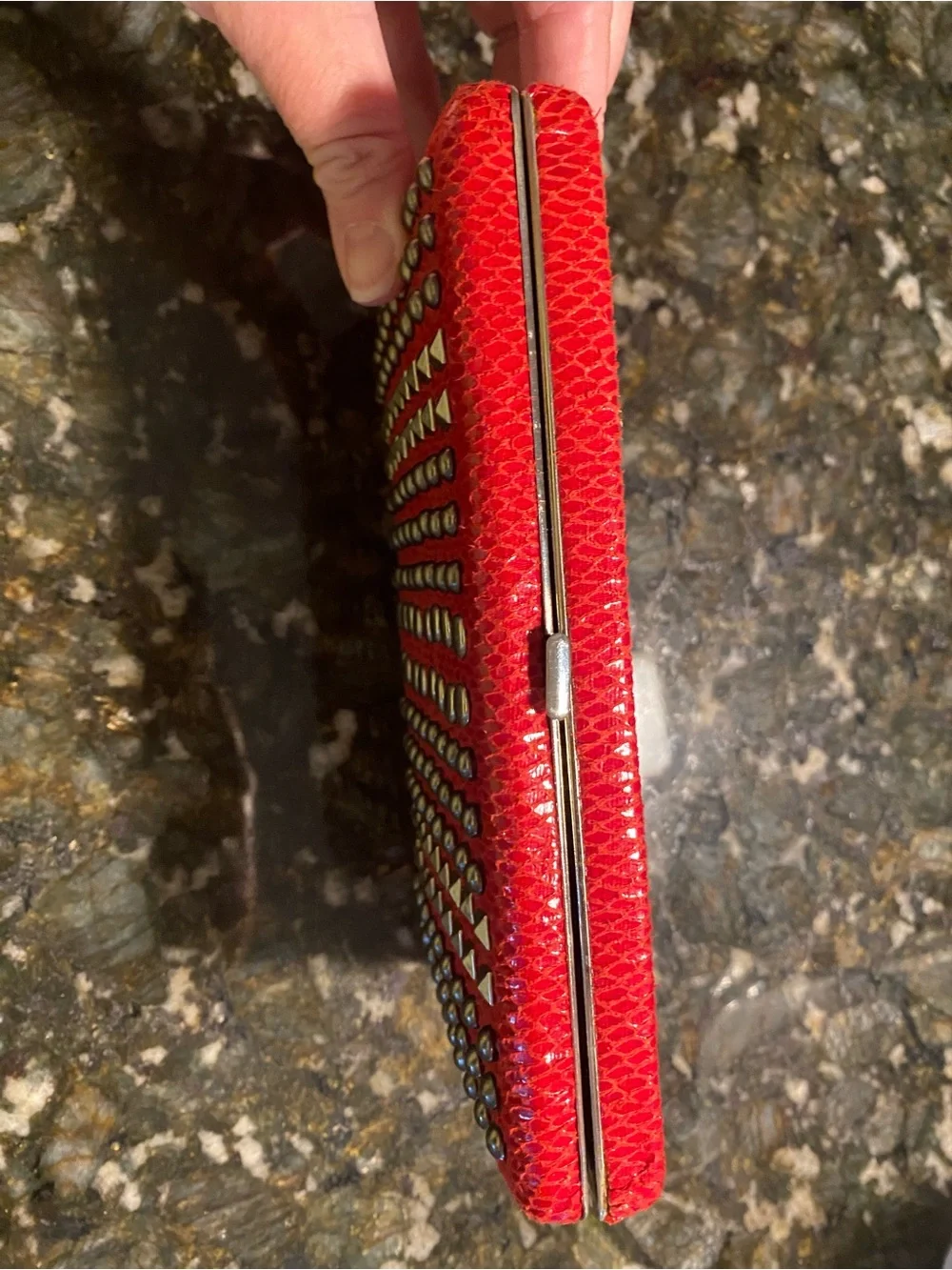Nicole Lee Y2K Vintage Red Hot Studded clutch case